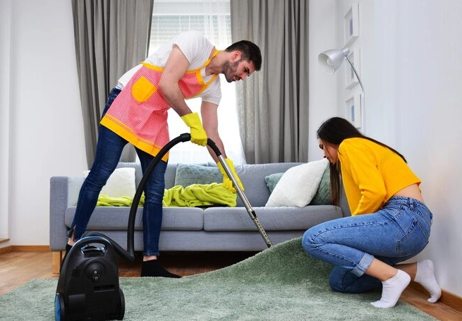 2 BHK Furnished Flat Cleaning